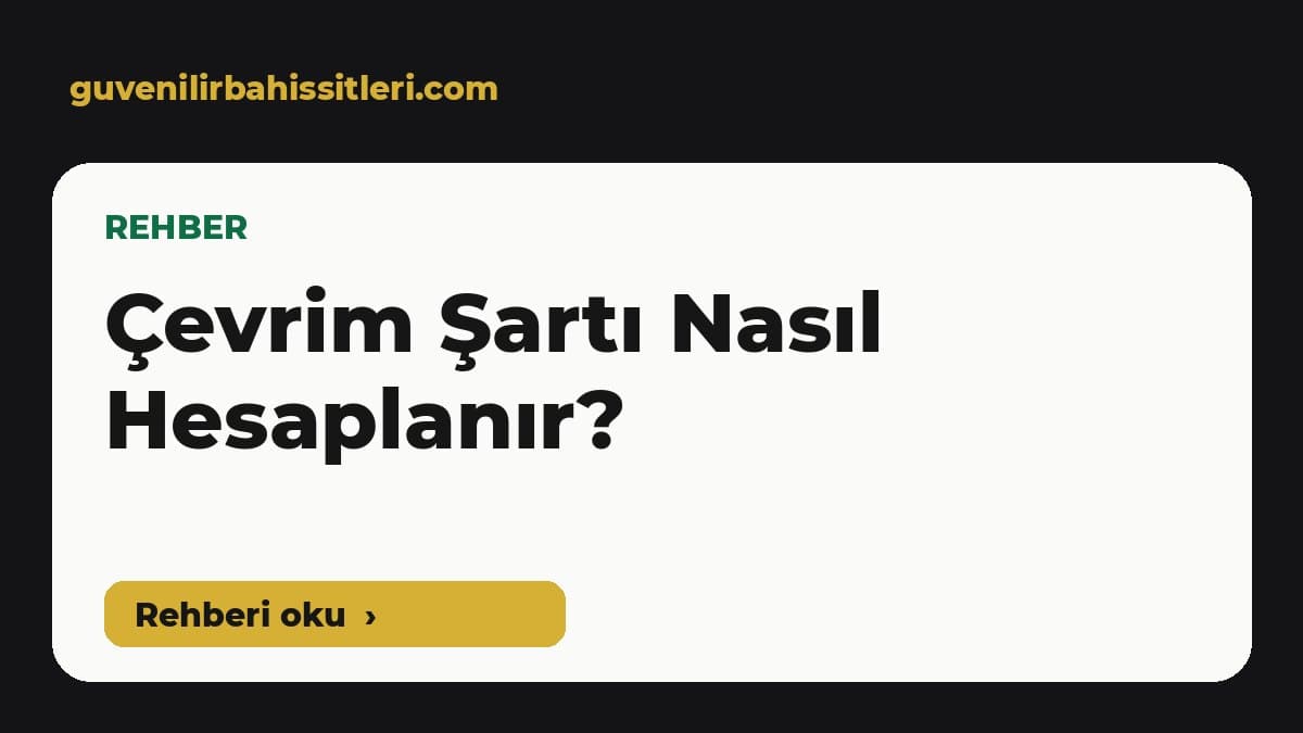 Çevrim şartı nedir, nasıl hesaplanır