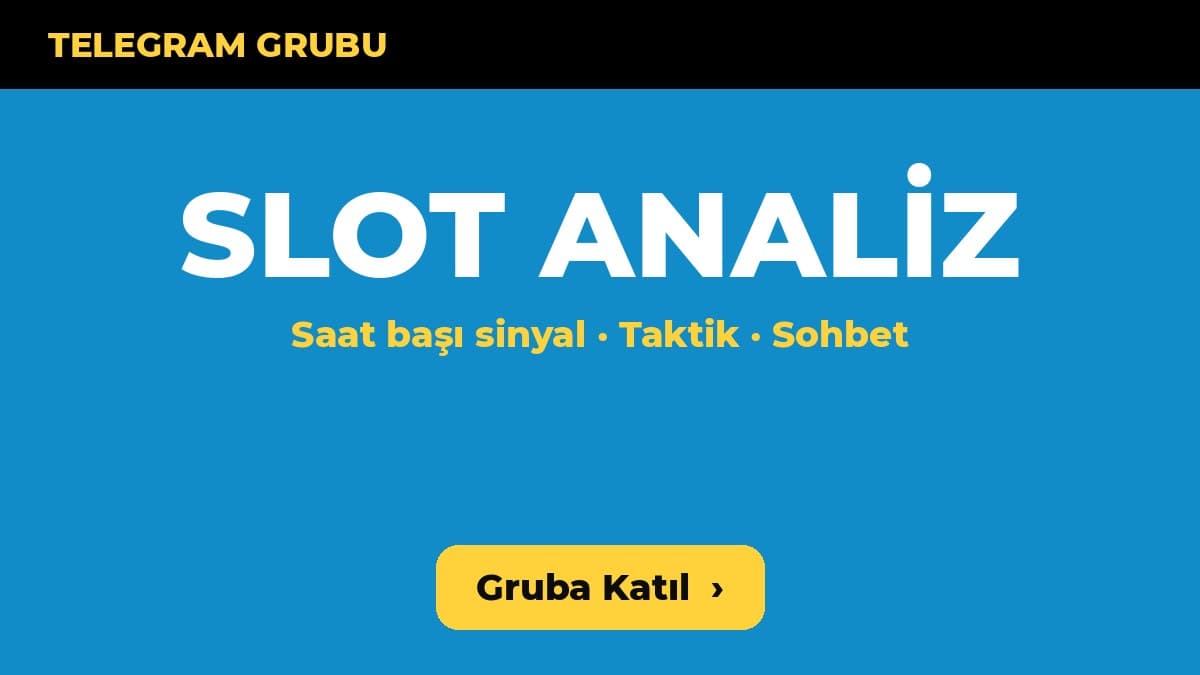 Slot analiz ve taktik Telegram grubu