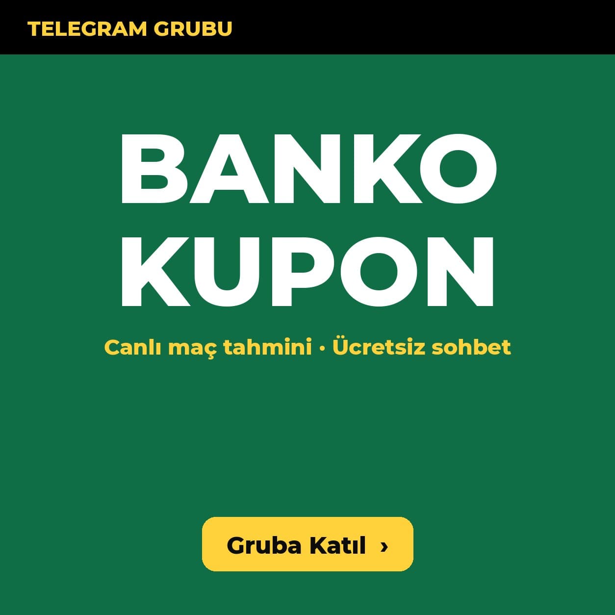 İddaa Banko Kupon Grubu güncel giriş — resmi afiş