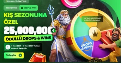 Saltbahis — 25.000.000€ ÖDÜLLÜ DROPS & WINS afişi